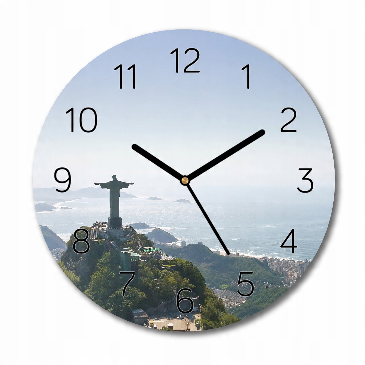 

zegar na szkle Rio de Janeiro Jezus fi 30 z foto