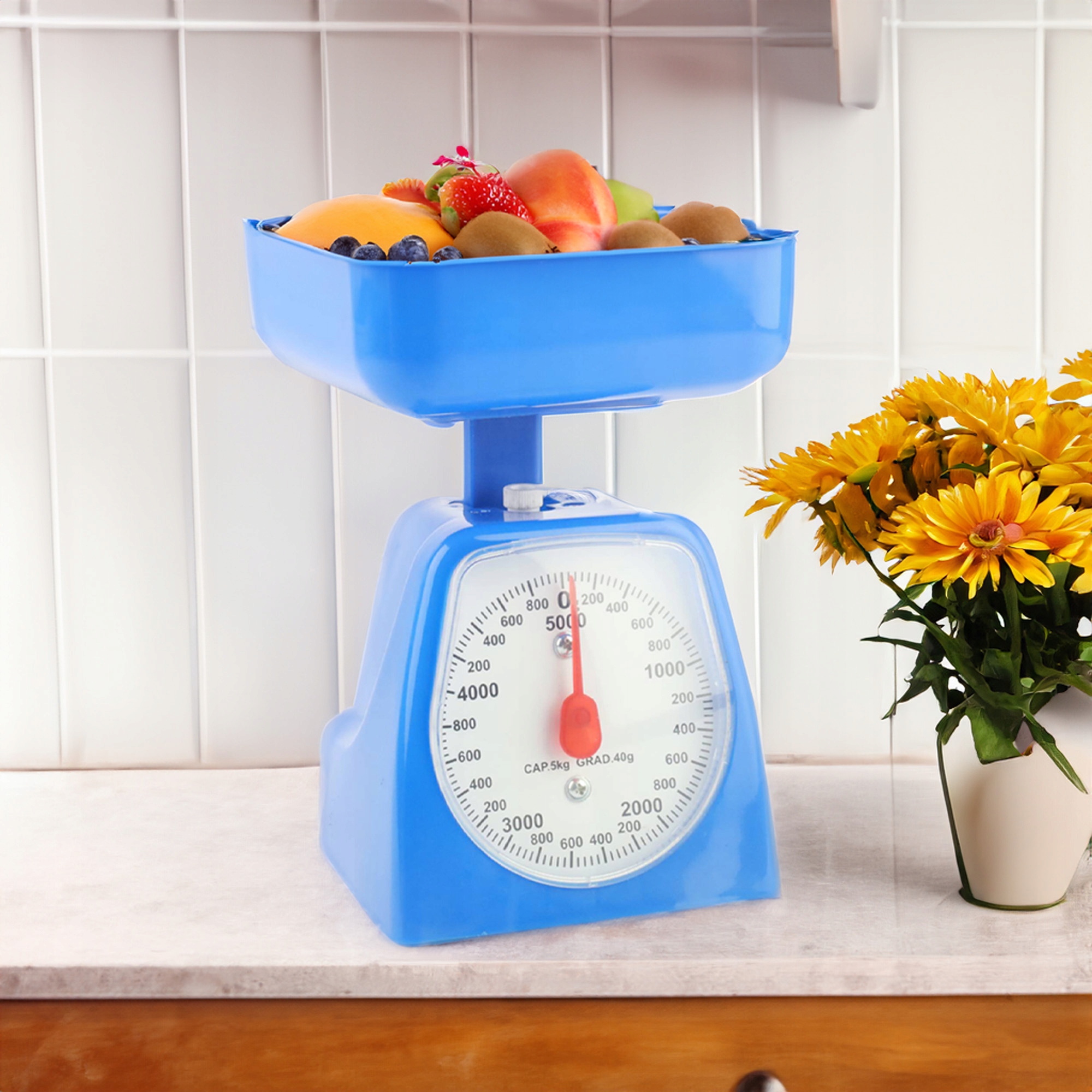 TRADYCYJNA WAGA KUCHENNA MECHANICZNA Z CZYTELNĄ TARCZĄ RETRO STYL SOLIDNA