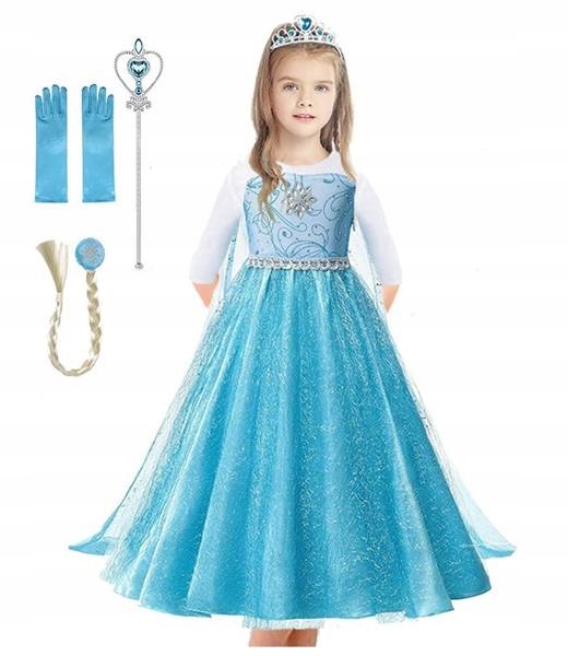 

Strój Elsa Kraina Lodu Frozen Księżniczka 116