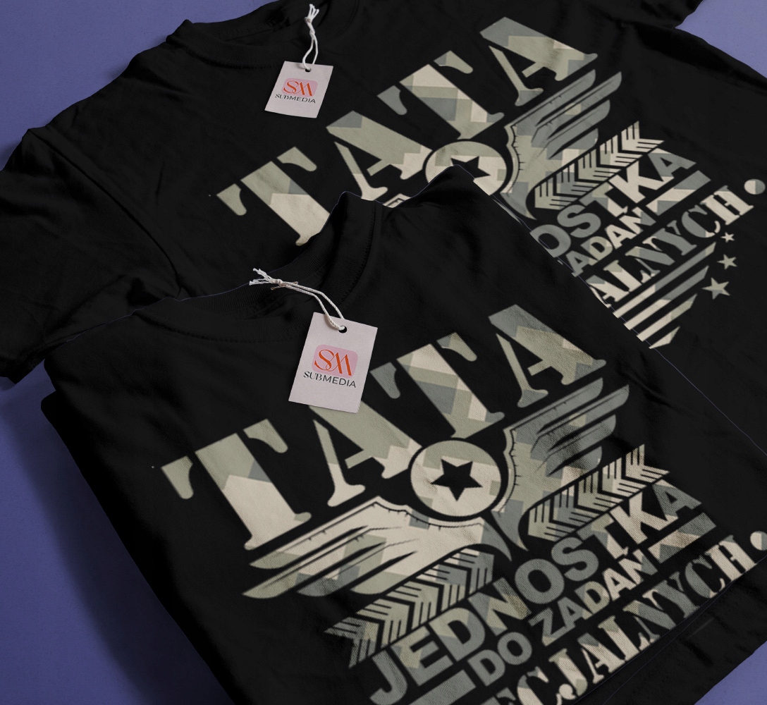 Koszulka prezent na urodziny Dzień Taty Ojca TATA jednostka wojsko XS Rozmiar XS