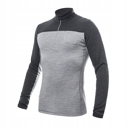 Sensor Merino Bold pánské triko dl.rukáv zip cool gray/anthracite velikost
