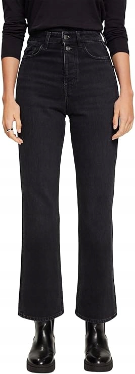 Esprit Černé Dámské Džíny S Vysokým Pasem, Zip 28/30 6FA