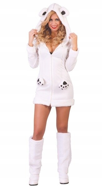 

Strój Miś Polarny Biały Futerkowy M