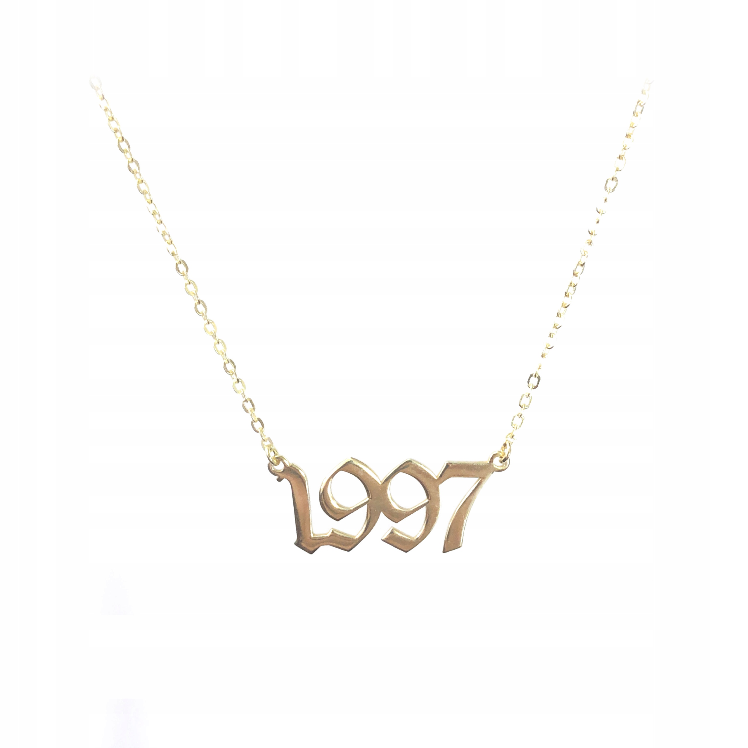 

Naszyjnik Ag 925 pozłacany z Datą urodzenia 1997