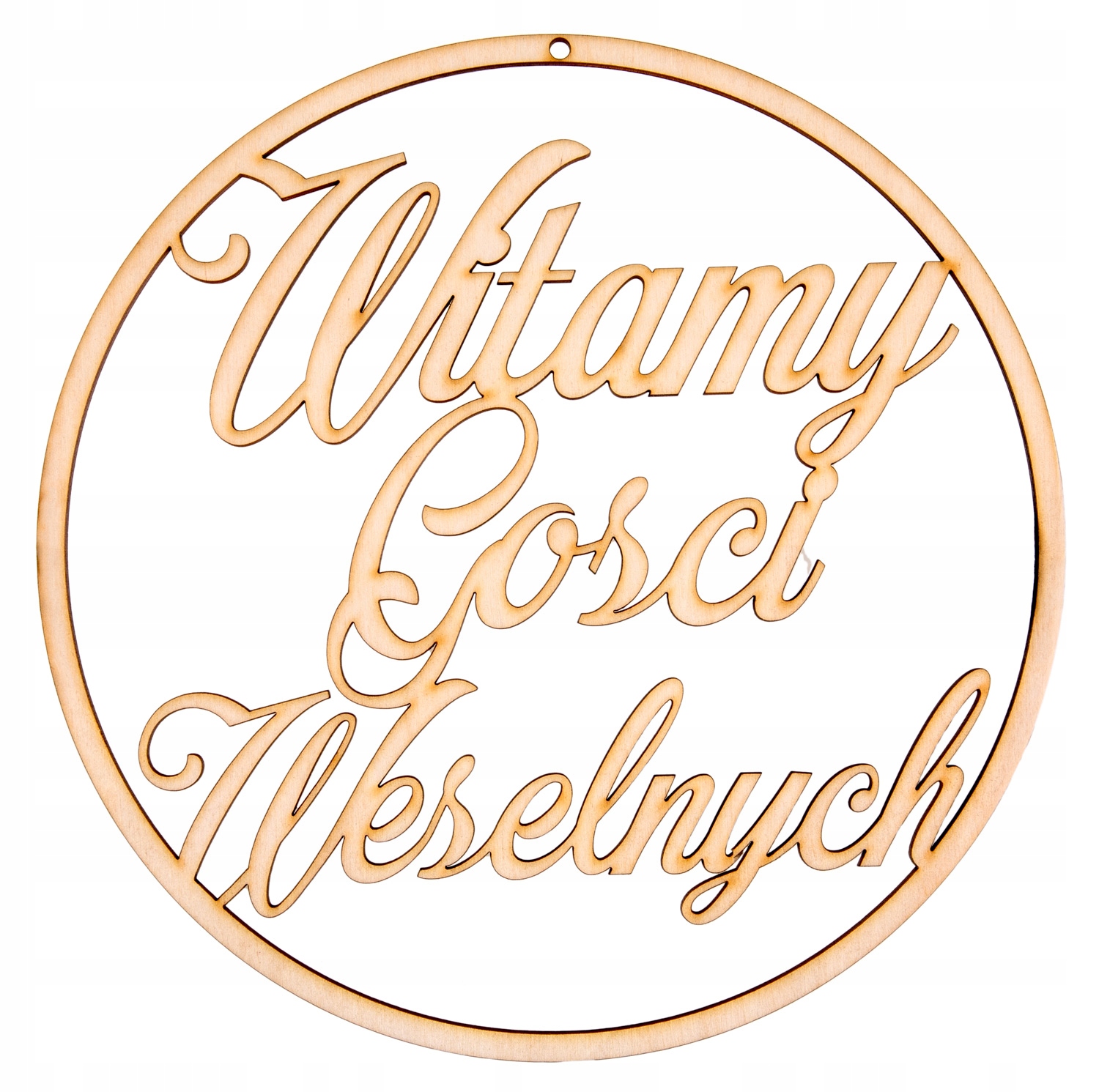 Obręcz WITAMY GOŚCI WESELNYCH 40cm dodatki wesele