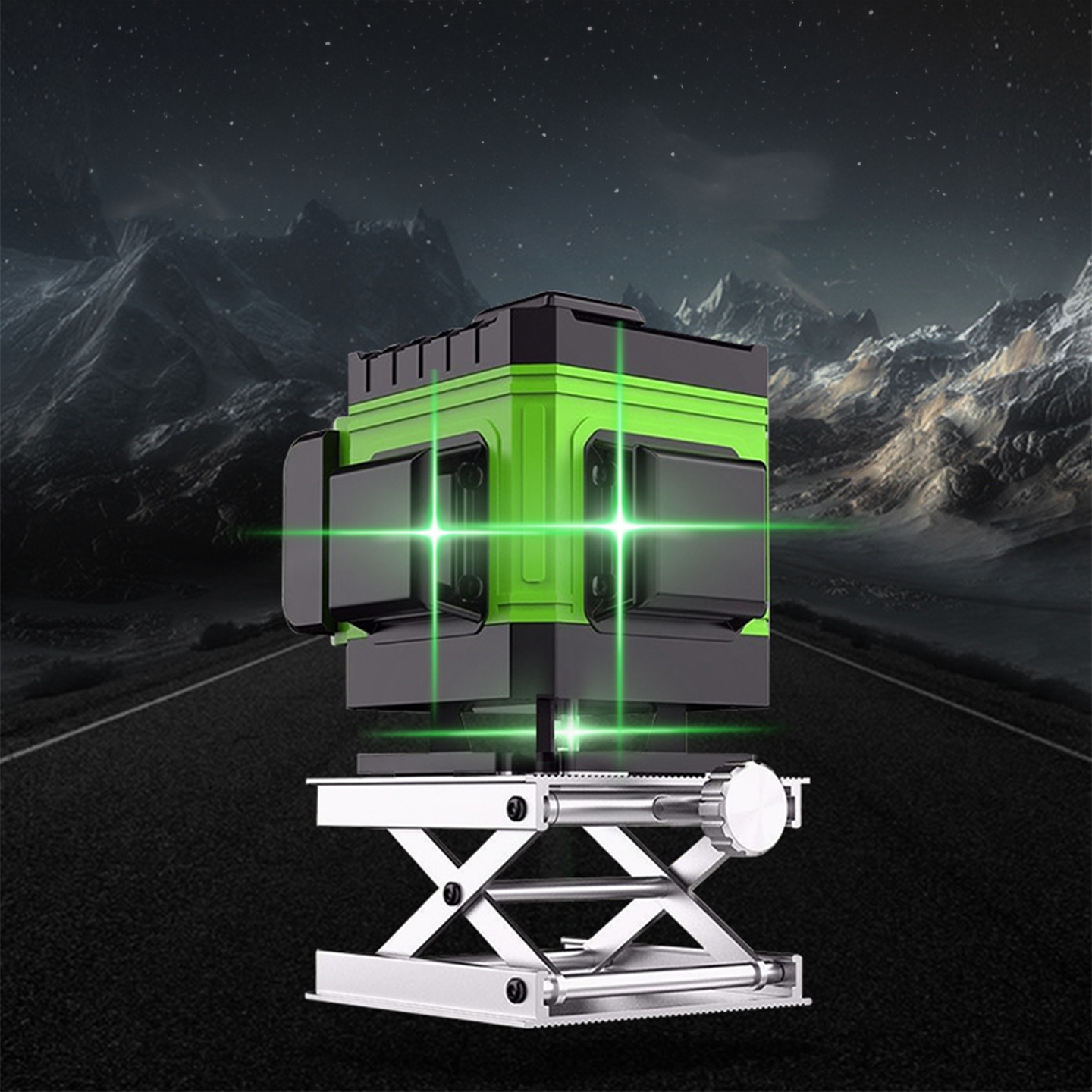 POZIOMICA LASEROWA PŁASZCZYZNOWA LASER KRZYŻOWY 4D 16 LINII WALIZKA 2x AKU Dokładność pomiaru (+/-) 0.2 mm