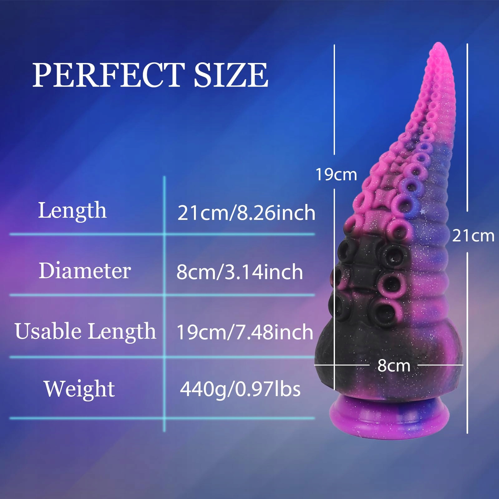 TENTAKEL Realistyczny Potwór Dildo Silikonowy z Przyssawką — miniatura 2