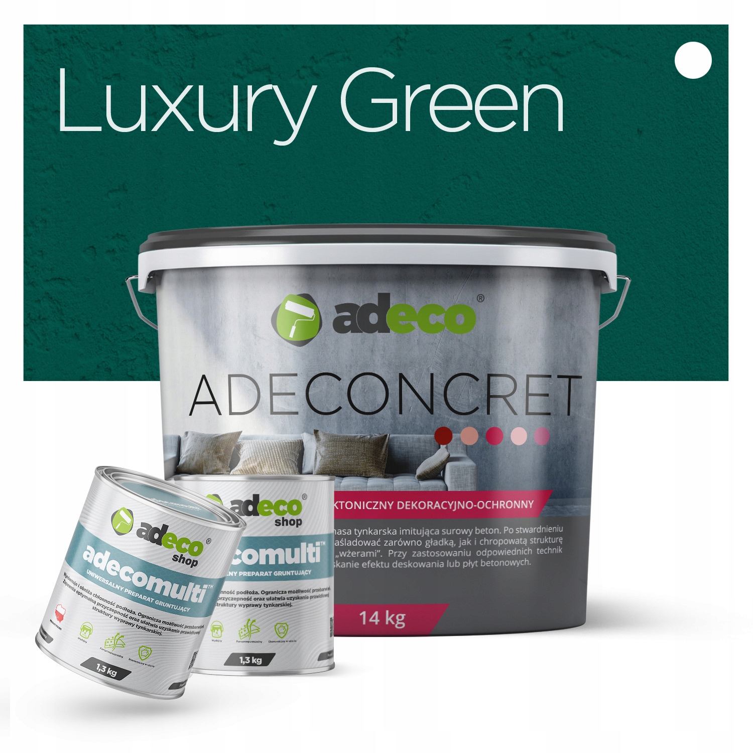 Architektonický beton Luxury Green zeleň velká sada