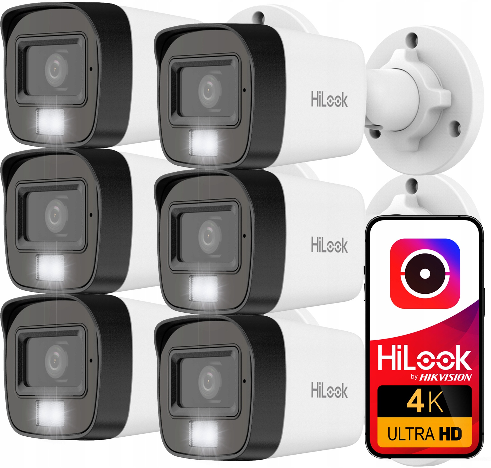 Analogové venkovní kamery x6 8 Mpx Tvi TVICAM-B8M-20DL Hikvision HiLook