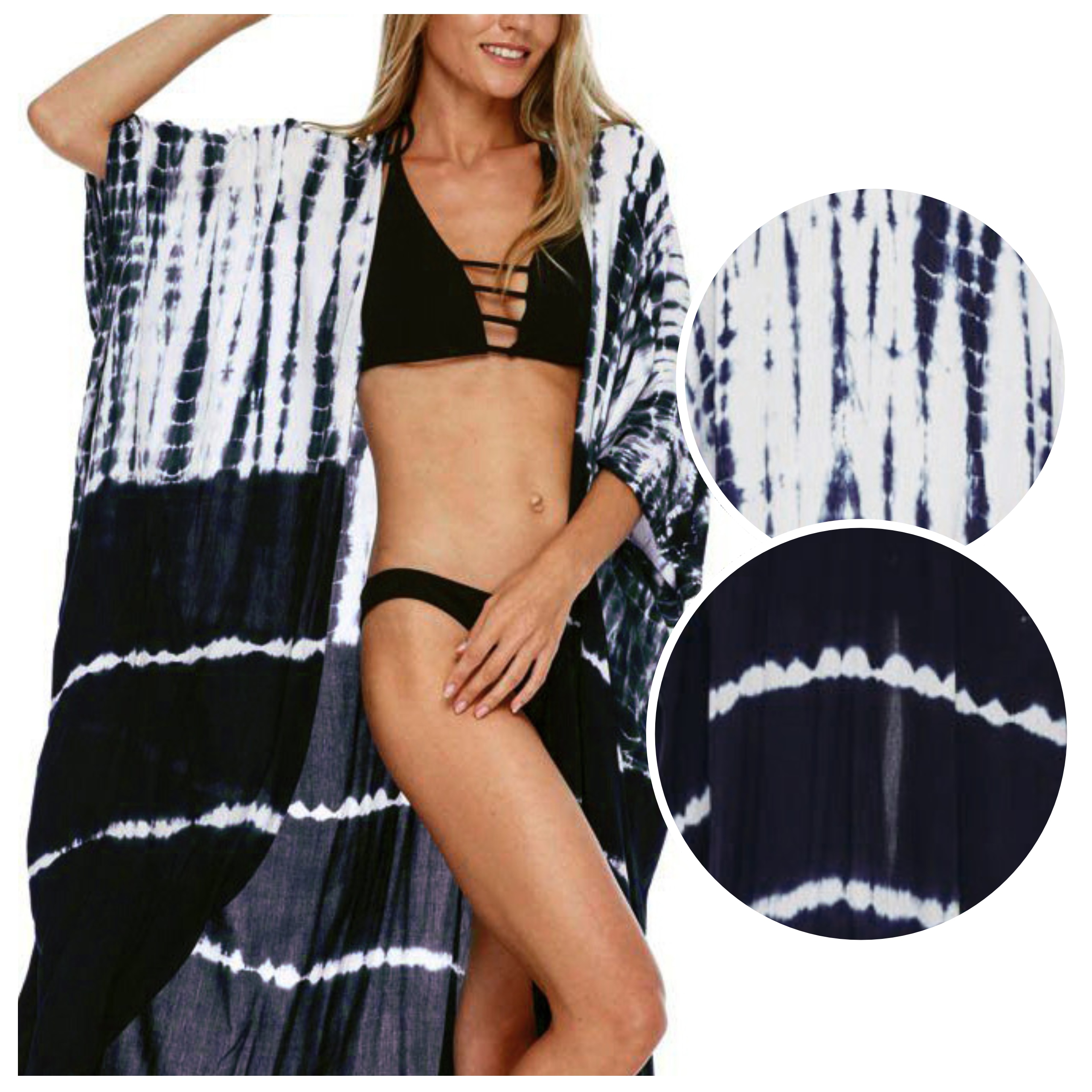 

Pareo długa narzutka Letnia tunika Boho z paskiem