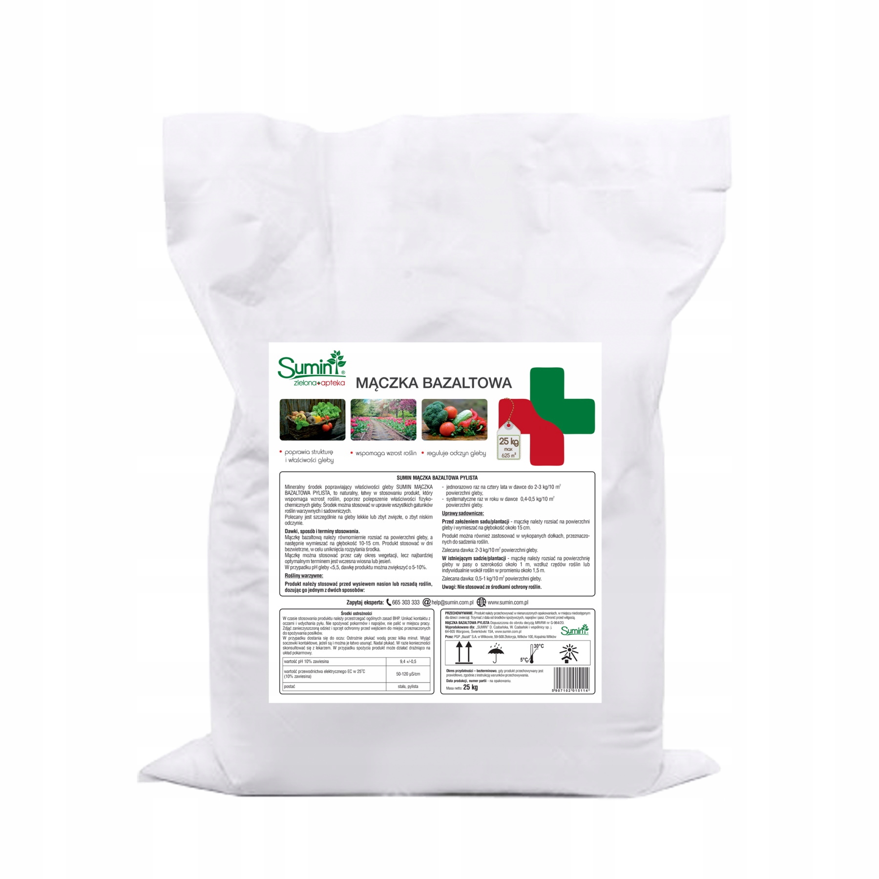 

Mączka bazaltowa Sumin proszek 25 kg na 625 m2