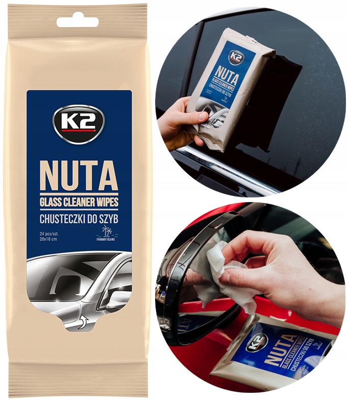 

Ściereczki chusteczki do mycia szyb K2 Nuta 25szt.