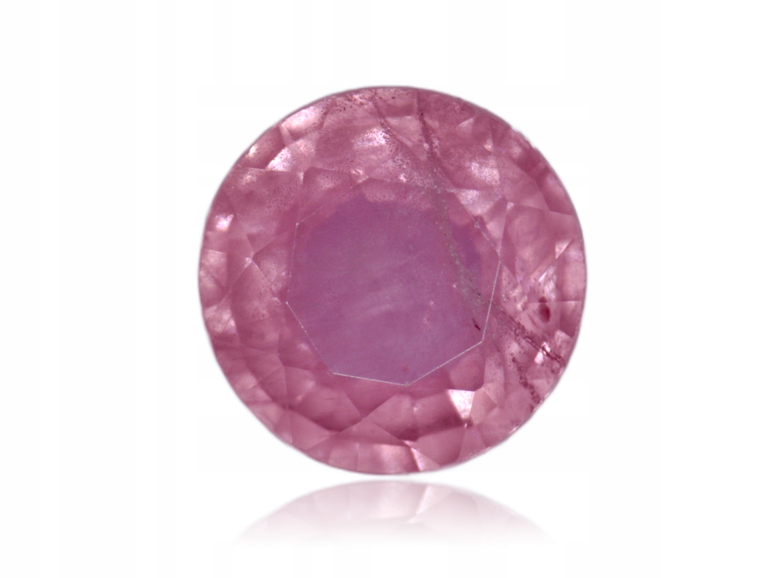 Safír 0.17ct Růžový Kulatý eCertifikát Wbd