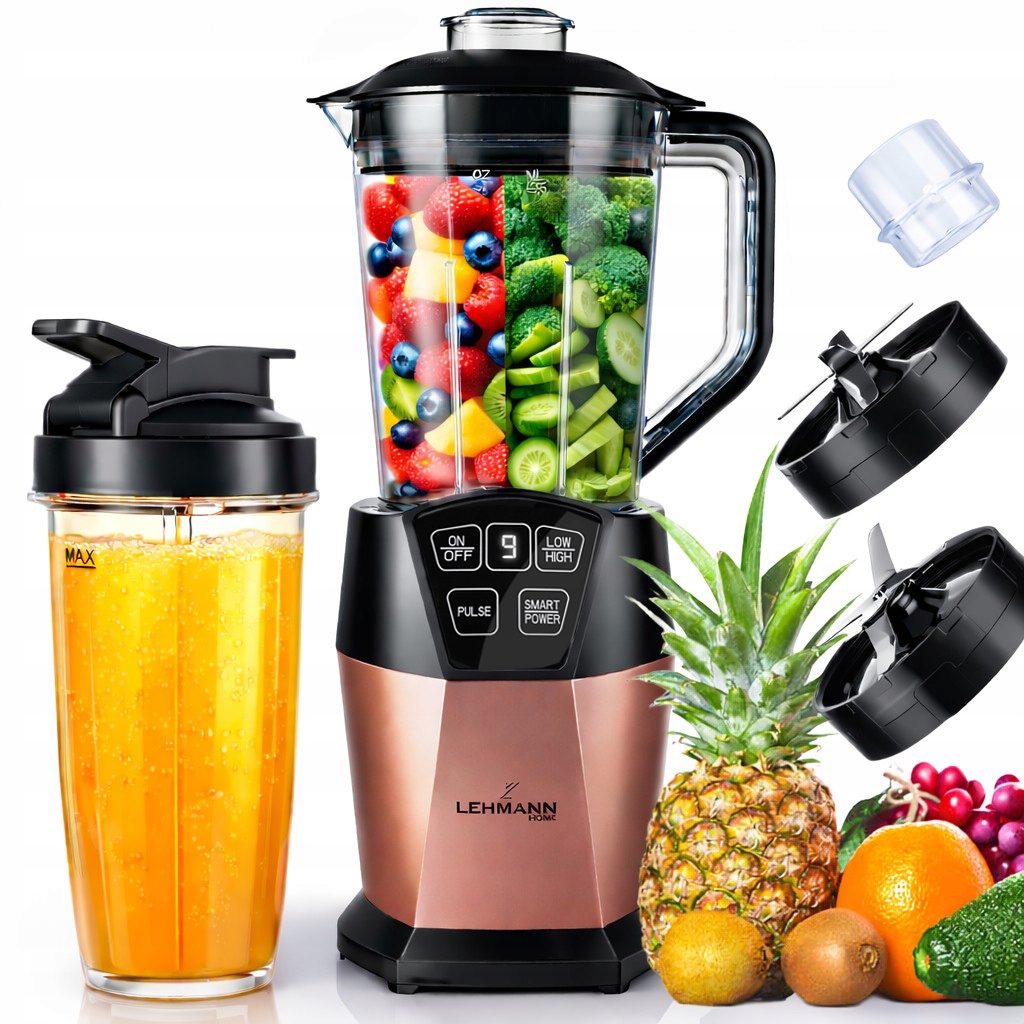 Silný stolní mixér 1,5 l pro koktejly Smoothie Mixér drtí led 1500 W
