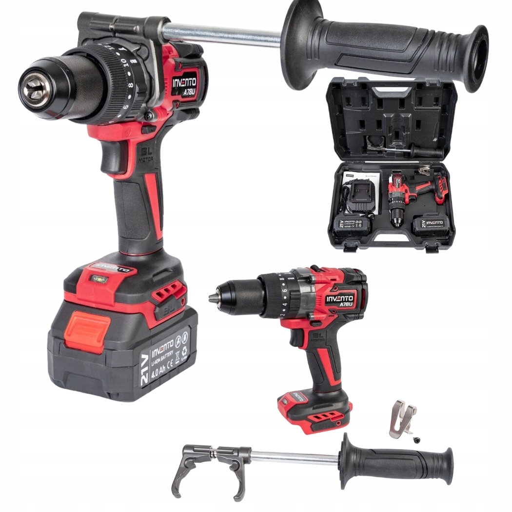 Wiertarka 1/2 akumulatorowa udarowa 150Nm z uchwytem A78U Zestaw 2 x 4Ah