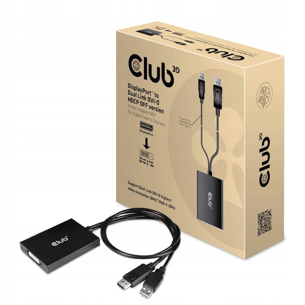 Club 3D CAC-1010 DisplayPort DVI-D adaptér