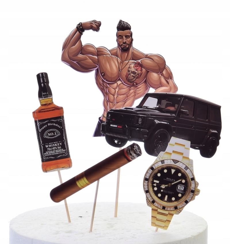 

Toppery do dekoracji tortu Facet Whiskey zestaw 5e
