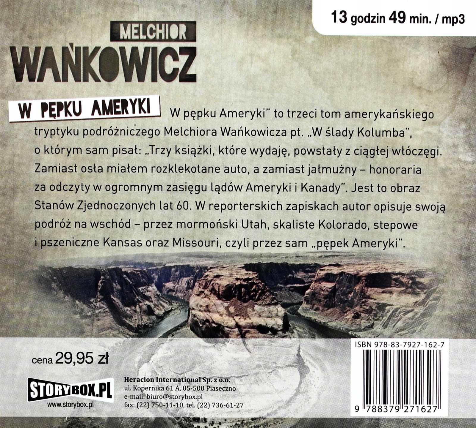 W PĘPKU AMERYKI - MELCHIOR WAŃKOWICZ [AUDIOBOOK] [CD-MP3] Stan opakowania oryginalne