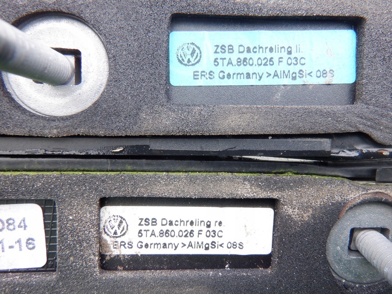 VW TOURAN 5T RELINGI DACHOWE 5TA860025F 5TA860026F Catalog number of the original 5TA860025F 026F