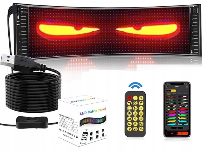 Led Oči Pro Nákladní Automobil Tir Auta Jmenovka Podsvícená Diy 102x348MM