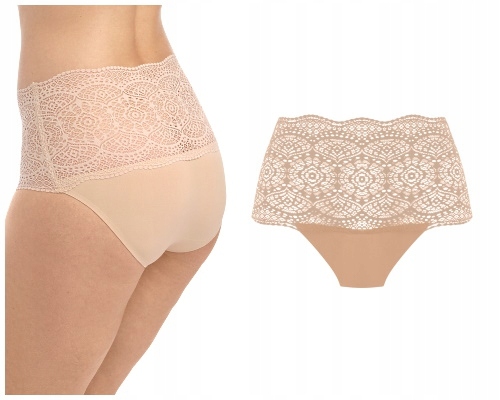 

beżowy Fantasie Lace Ease figi wysokie z elastyczn