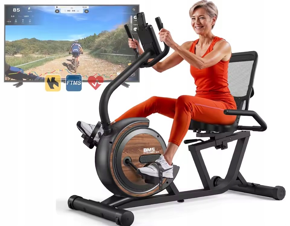 Rower Treningowy BM5 Magnetyczny Poziomy Stacjonarny Rowerek Leżący