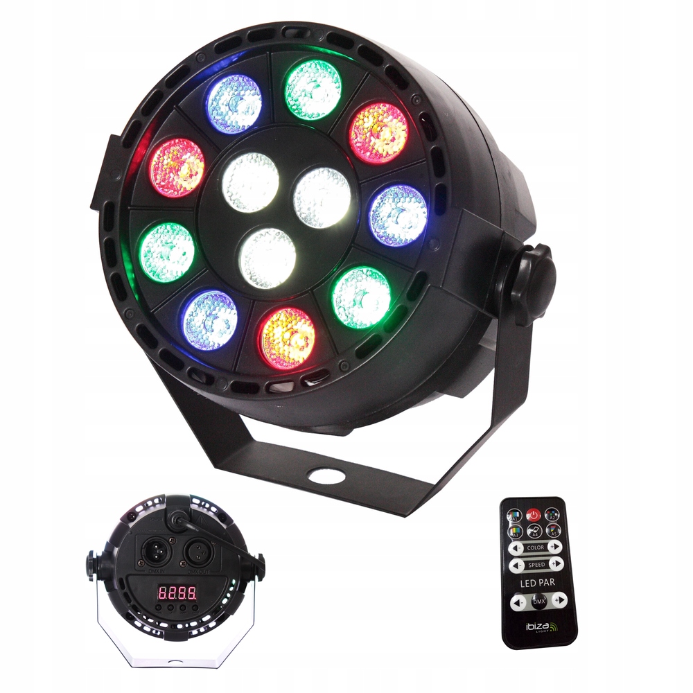 

Reflektor Led Par 12x 1W Rgbw DMX mocny kompaktowy