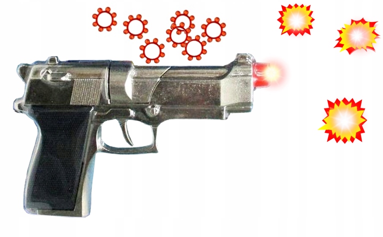 PISTOLET METALOWY NA SPŁONKĘ + 216 KAPISZONY Kod producenta s901b