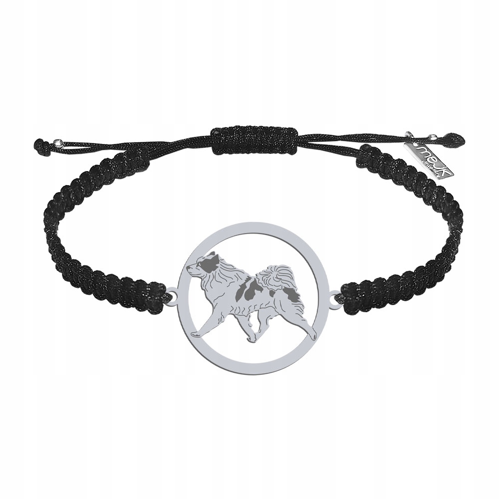 Stříbrný náramek Yakutian Laika 925 Makramé Žena Dárek Gravírování