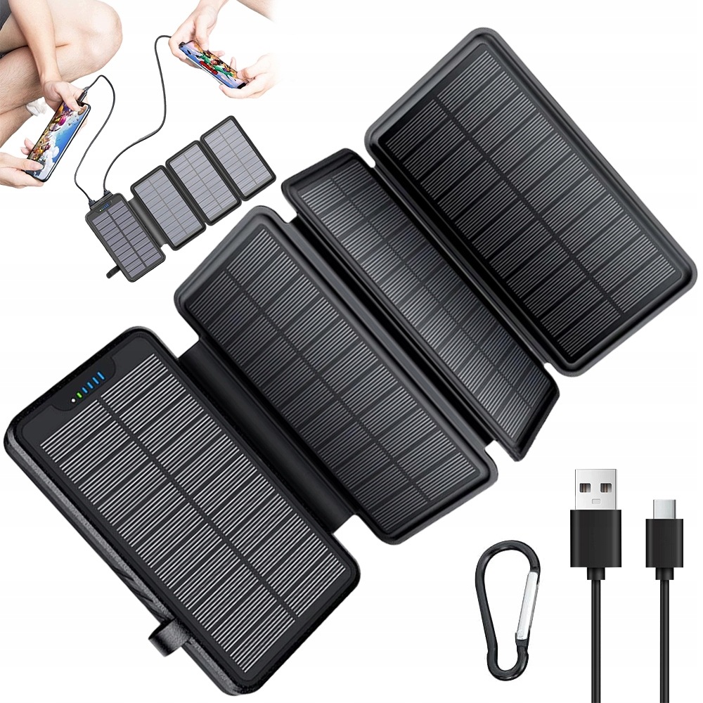 Přenosná Solární Nabíječka 26800MAH Pro Kempování, Cestování A Turistiku