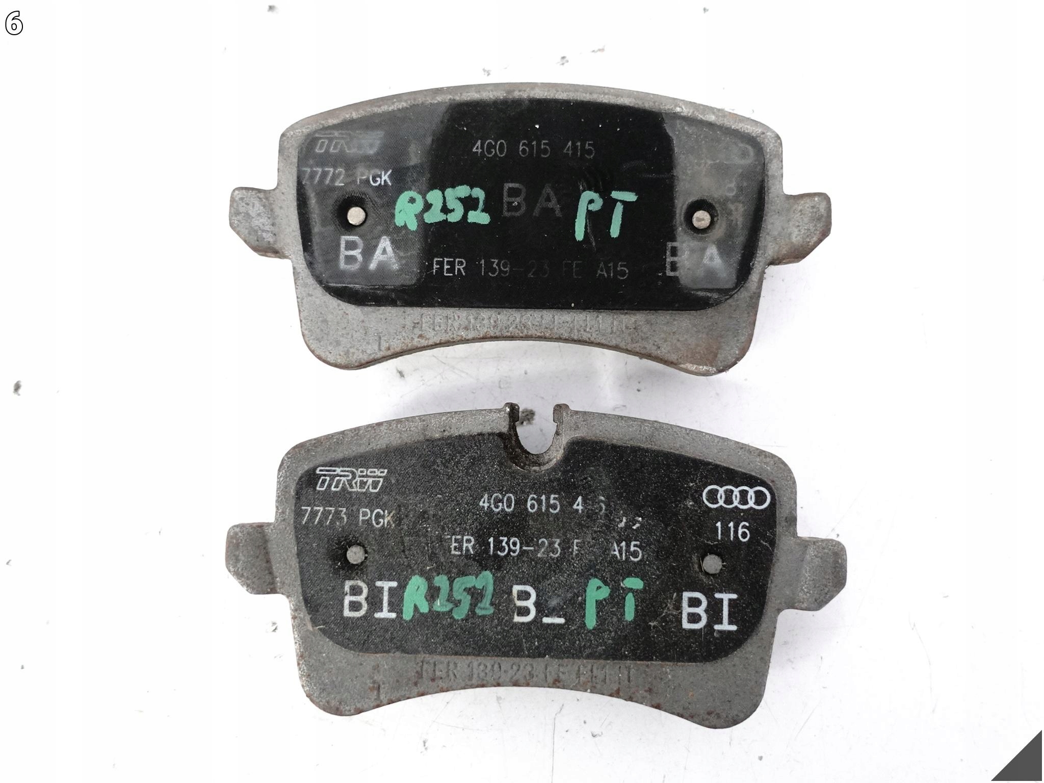AUDI A7 S7 4G8 A6 4G0 C7 A8 D4 4H0 A5 A4 kotuče brzdové + plotýnky 34KM záď