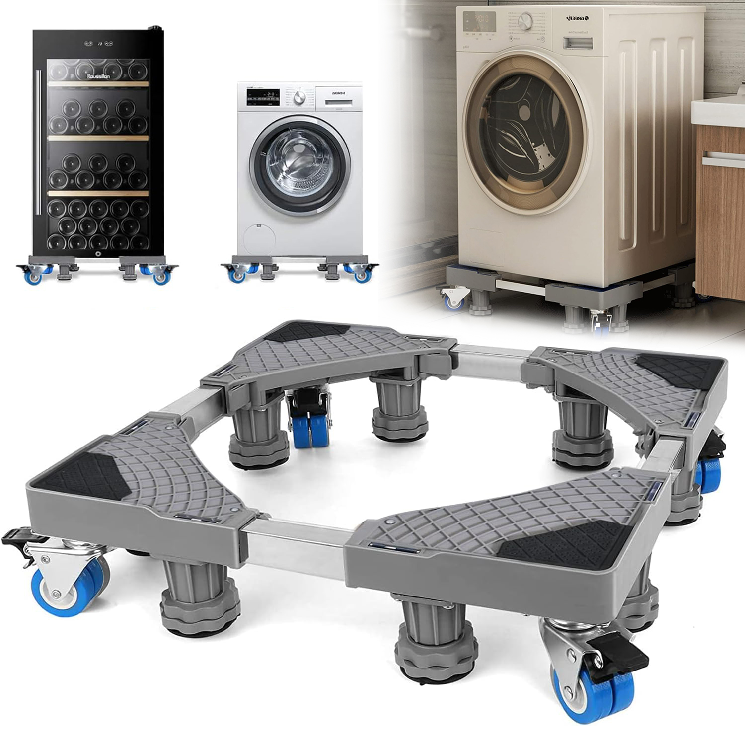 Podstawki Pod Lodówkę i Pralkę, z Regulacją Wysokości, Ruchoma Podstawa