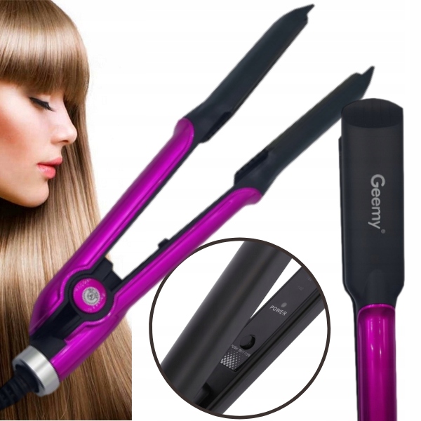 PROFESJONALNA PROSTOWNICA DO WŁOSÓW 2w1 LOKÓWKA