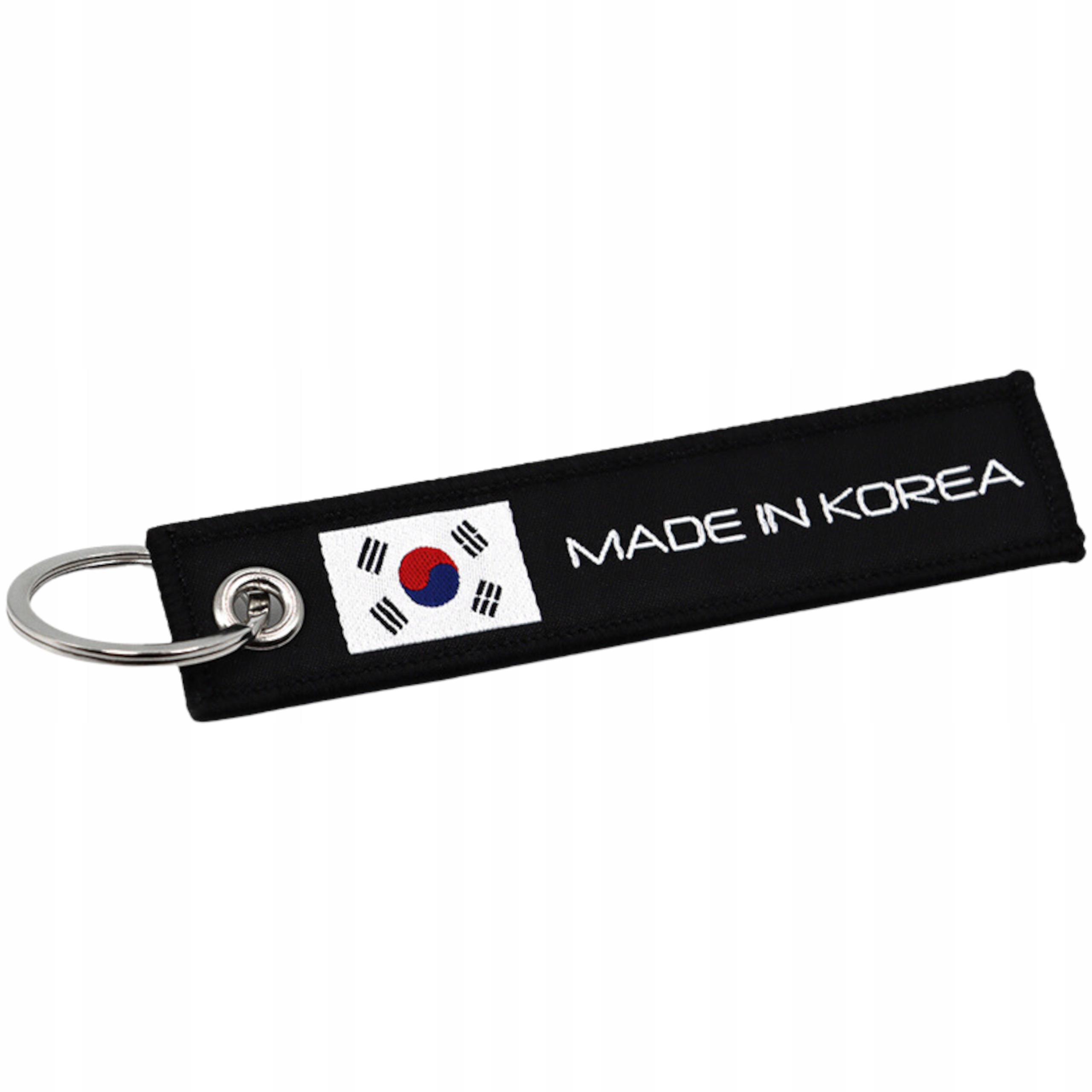 Zawieszka do kluczy haft haftowana materiałowa Made In Korea Flaga Korei