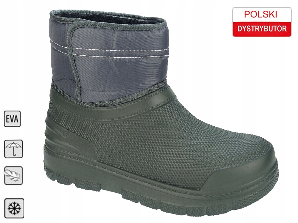 ŚNIEGOWCE DAMSKIE ZIMOWE KALOSZE KOZAKI LEKKIE EVA PIANKOWE OCIEPLANE RZEPY
