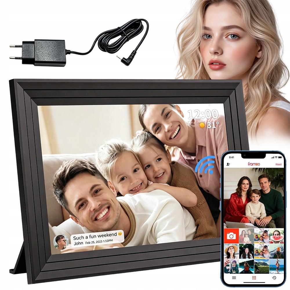 Elektronický Rámeček Na Fotografie Ips 1280X800 32 Gb Snímač Gravitace LCD
