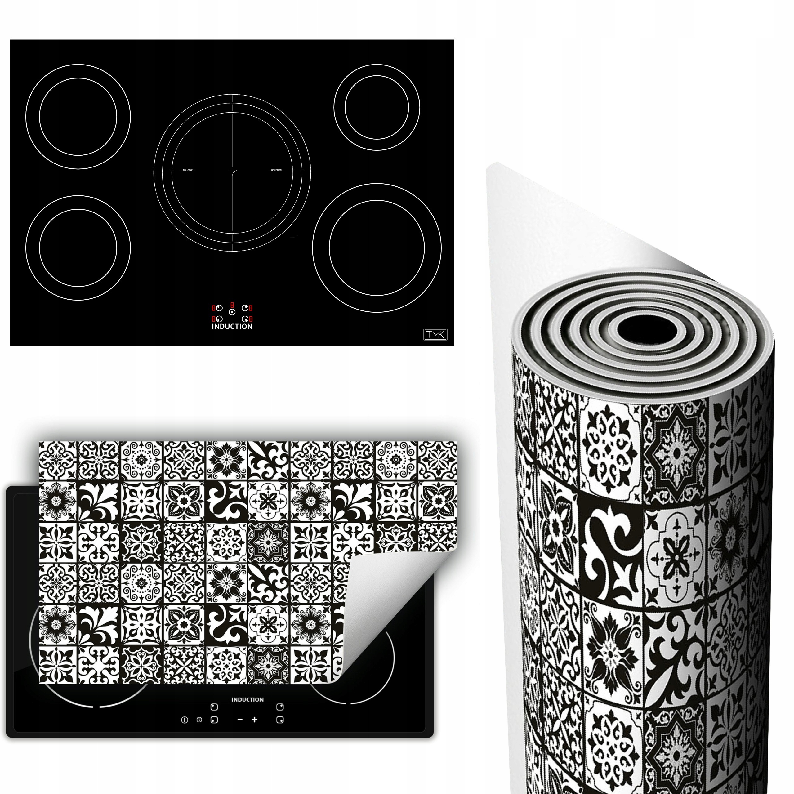 Vinylová Podložka Ochrana Kuchyňské Desky 90x52 černá mozaika