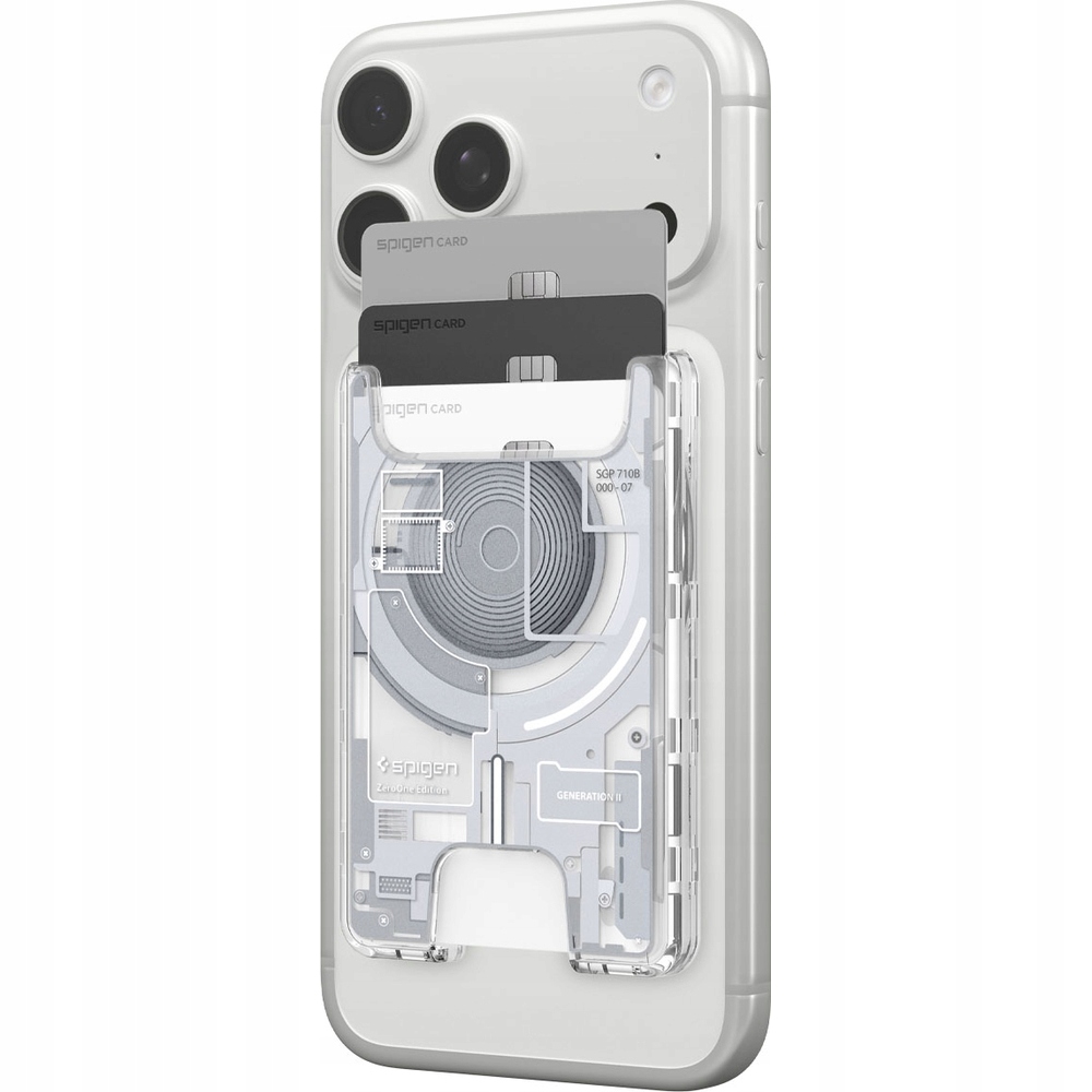 Portfel na trzy karty Spigen Ultra Hybrid do MagSafe stylowy wzór na plecki