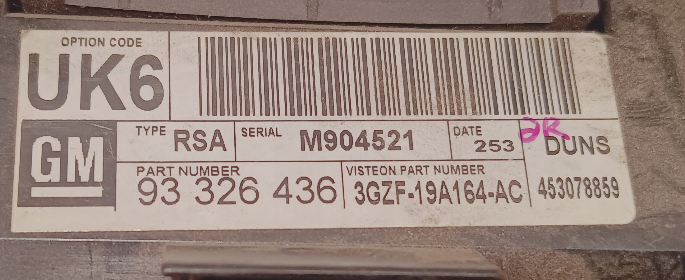 Bedienteil RADIA OPEL MERIVA A