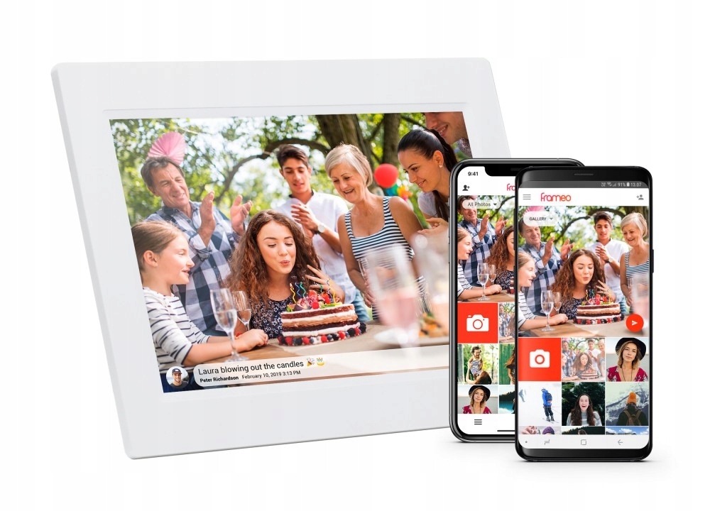 Rámeček Denver PFF-1015W bílý 10,1" 16GB Dotykový displej