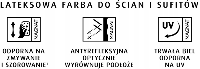 FARBA LATEKSOWA Magnat Creative White 2,5l BIAŁA Marka Śnieżka