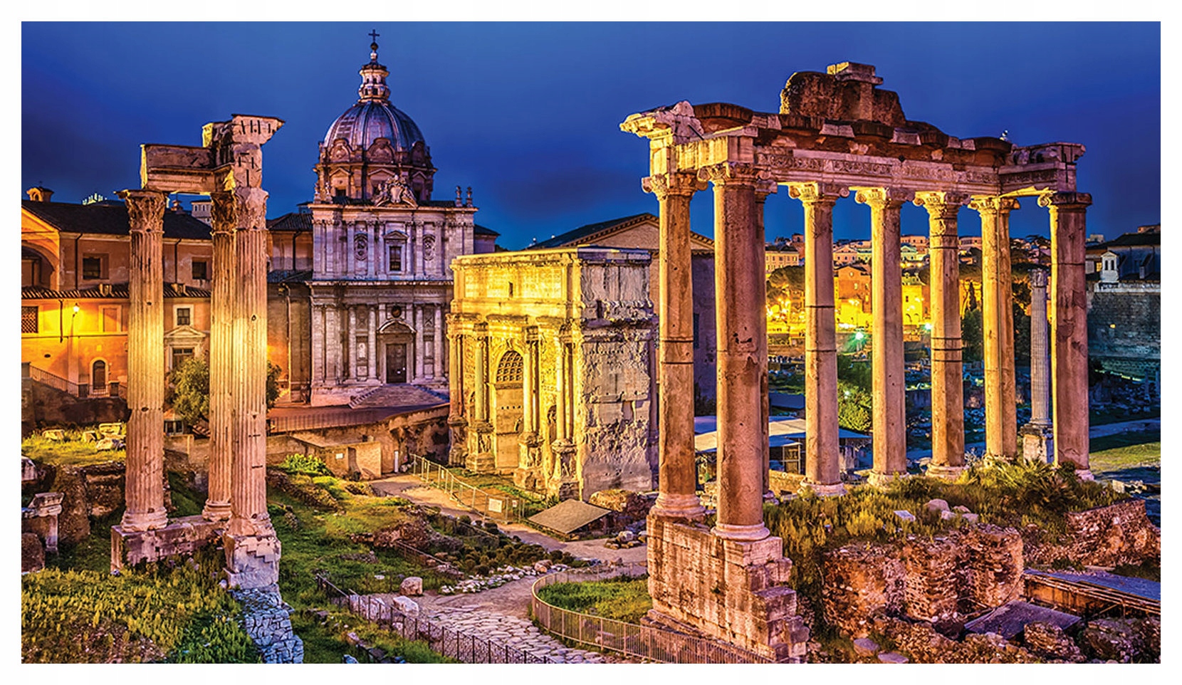 Fototapeta Ruiny Ríma v noci vinylová 368x254 lepidlo