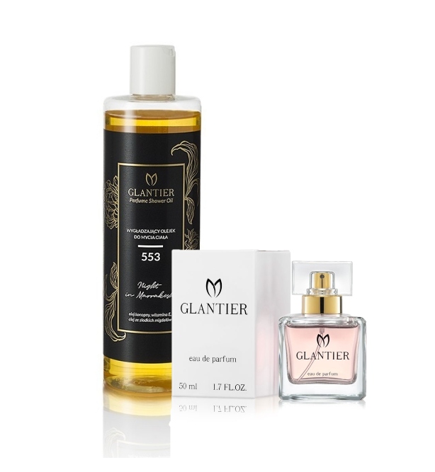 Sada Glantier Parfém 50 ml 553 Sprchový olej 400 ml 553