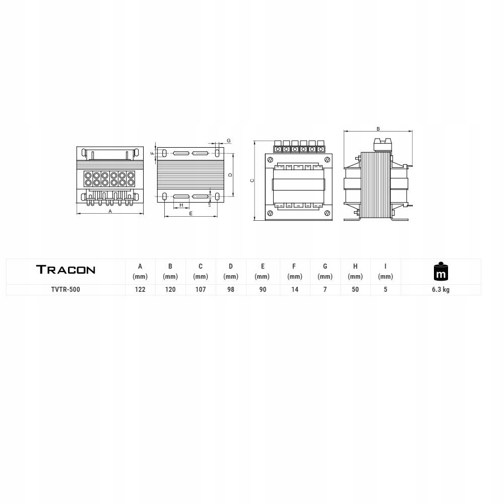 Transformator TVTR-500-F 230V / 24-230V Marka Inna