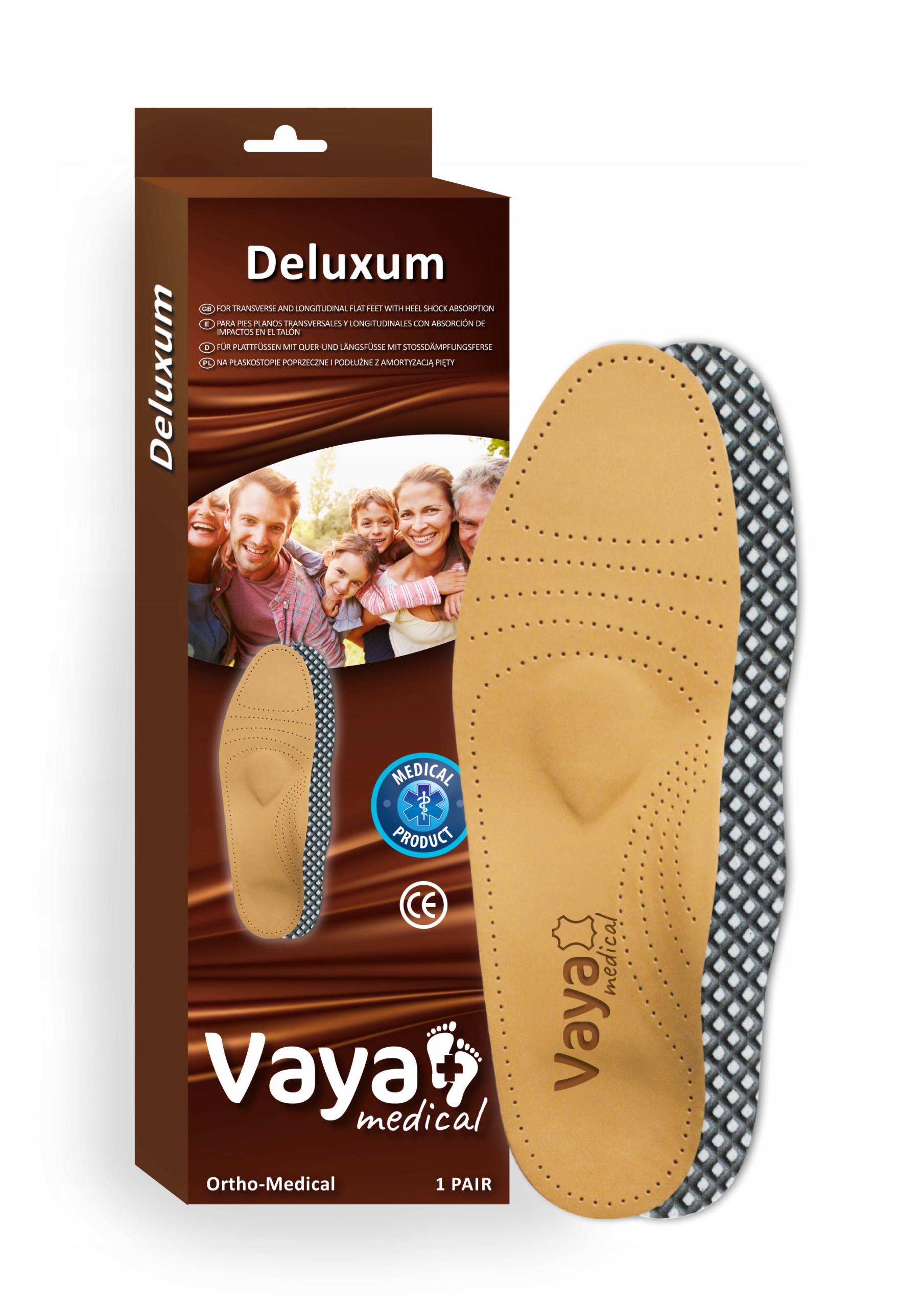 WKŁADKI DO BUTÓW ORTOPEDYCZNE NA PŁASKOSTOPIE VAYA