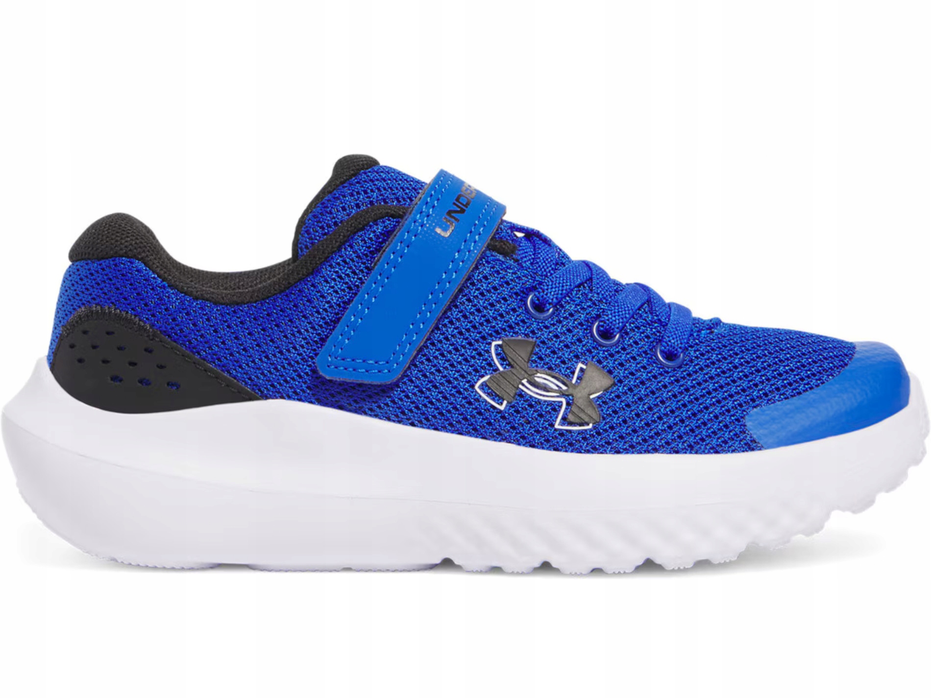 Dětské boty Under Armour 3027104-400 na suchý zip pro běhání, síťovina 35