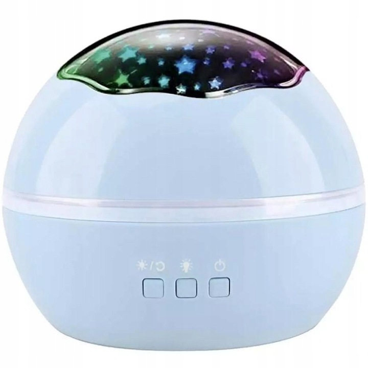 RZUTNIK PROJEKTOR GWIAZD LAMPKA NOCNA LAMPA NIEBA OBROTOWA OCEANU - LED 2w1 Kolor dominujący odcienie niebieskiego