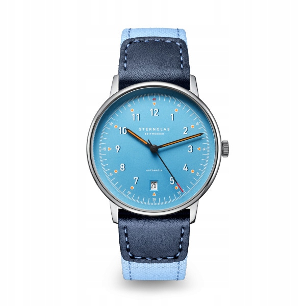 Zegarek Sternglas Lumatik light blue silver, 38 mm S02-LM17-NY05