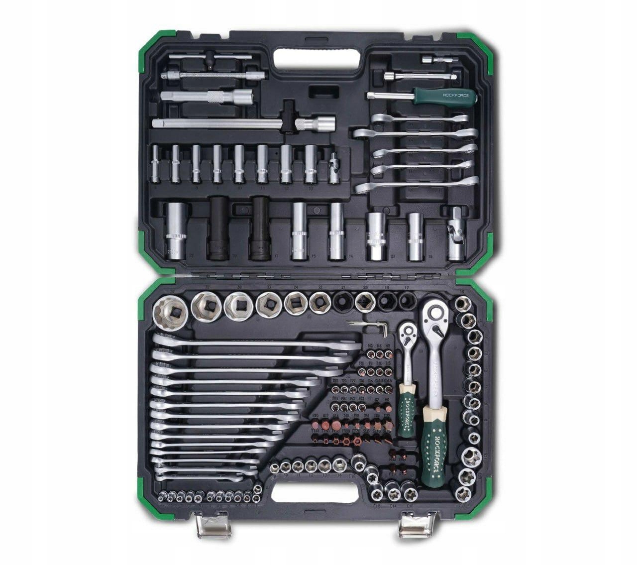 Sada náradia 74ks Rockforce kľúče nástavce 1/4" 1/2" Cr-V 10-22 mm