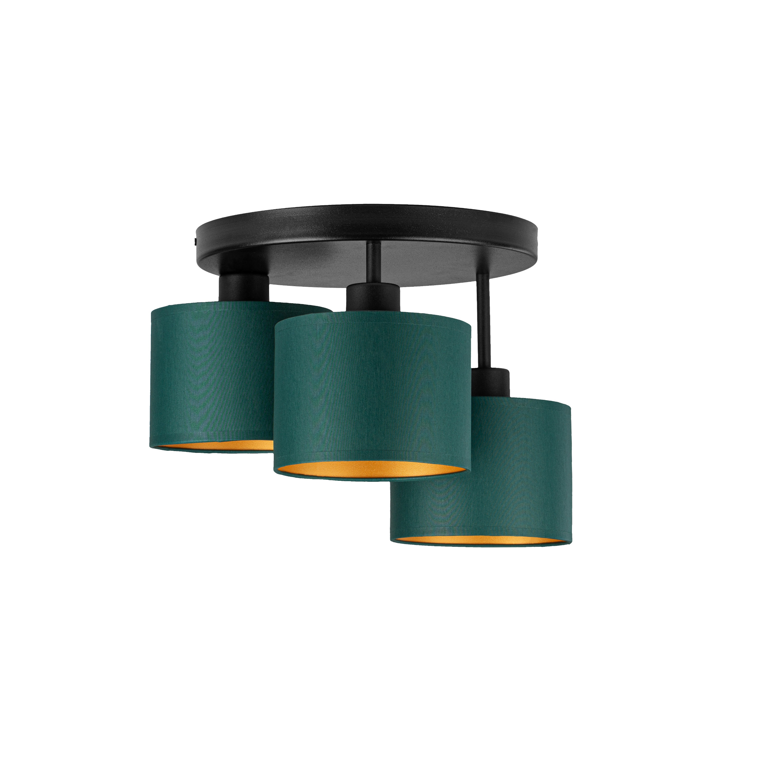 

Lampa Sufitowa Plafon Okrągły Abażur Tkanina Led